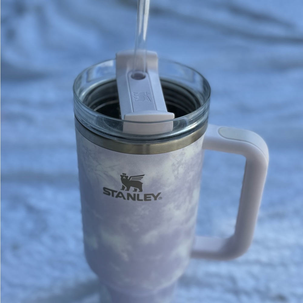 Lavender and white marble 40oz Stanley Tumbler